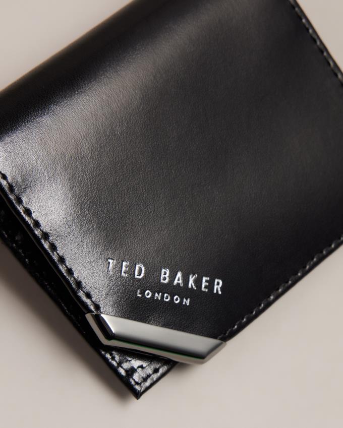 Porte-Carte Ted Baker Corner Detail Noir Homme | WJK-23350101